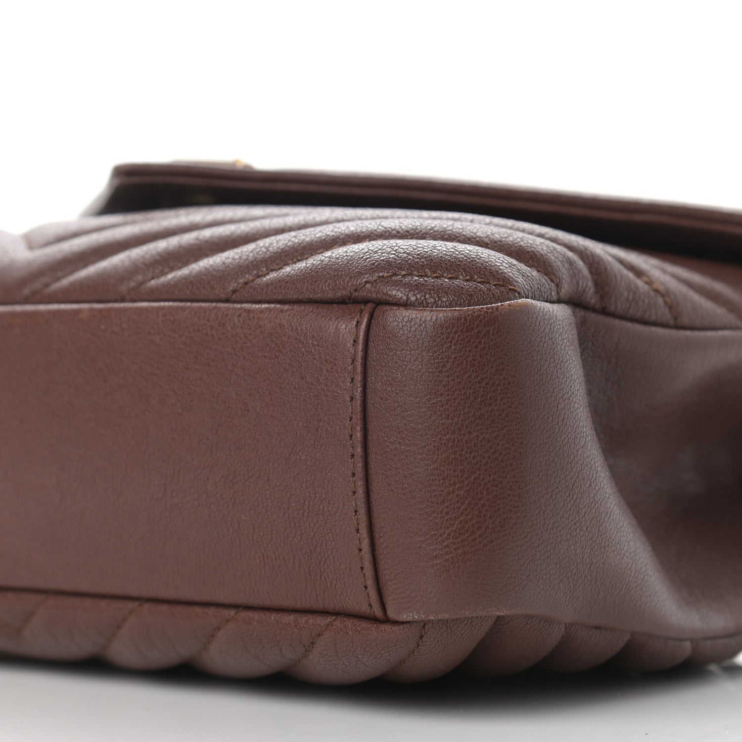 Saint Laurent Calfskin Matelasse Chevron Monogram Medium College Bag Brick 11 of 12
