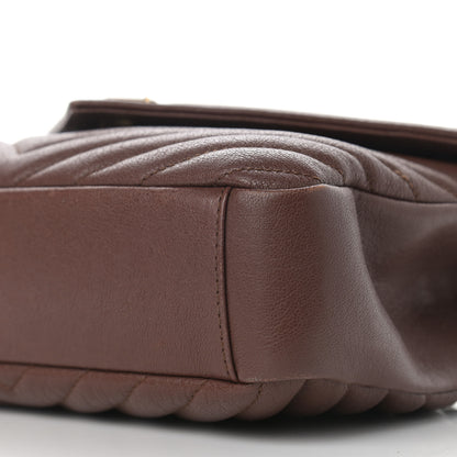 Saint Laurent Calfskin Matelasse Chevron Monogram Medium College Bag Brick 11 of 12
