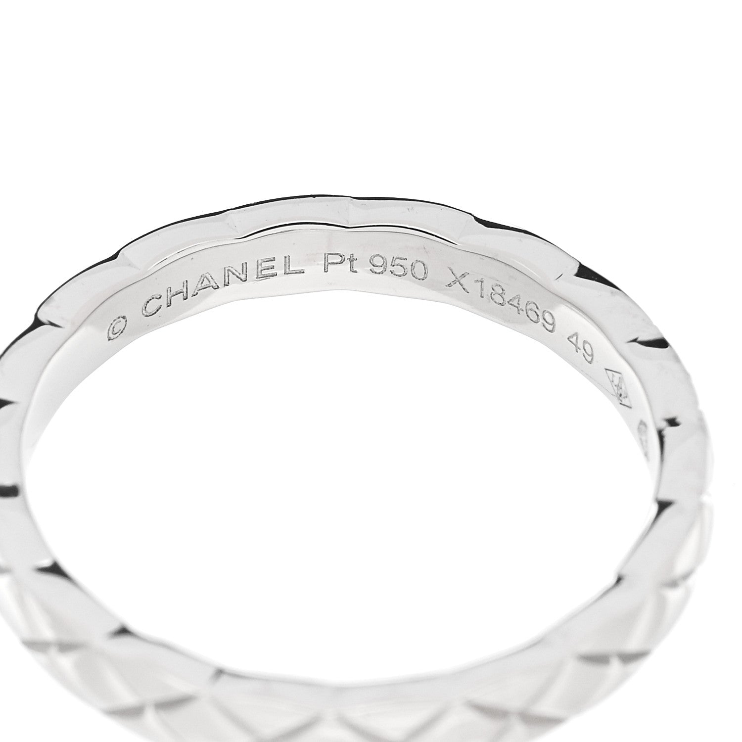 Chanel Platinum Mini Coco Crush Ring 49 4.75 4 of 5