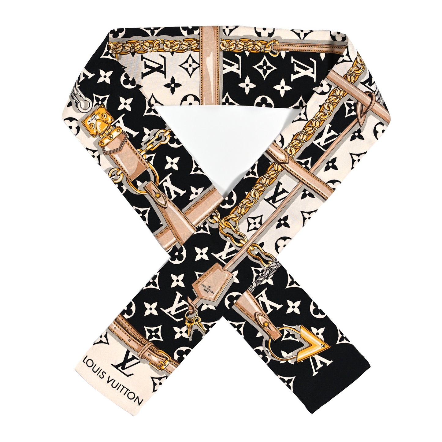 Silk Monogram Confidential Bandeau Black