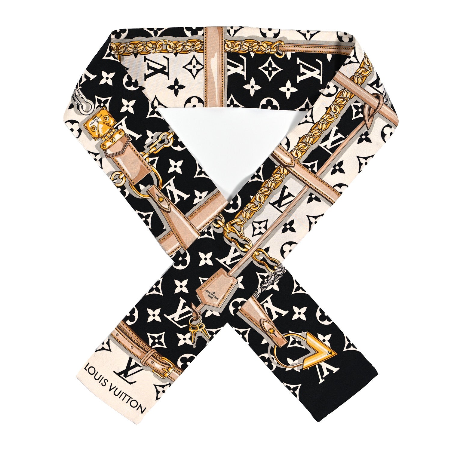 Louis Vuitton Silk Monogram Confidential Bandeau Black 1 of 3
