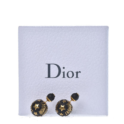 Christian Dior Metal J'Adior Mise En Dior Tribal Earrings Black 5 of 5