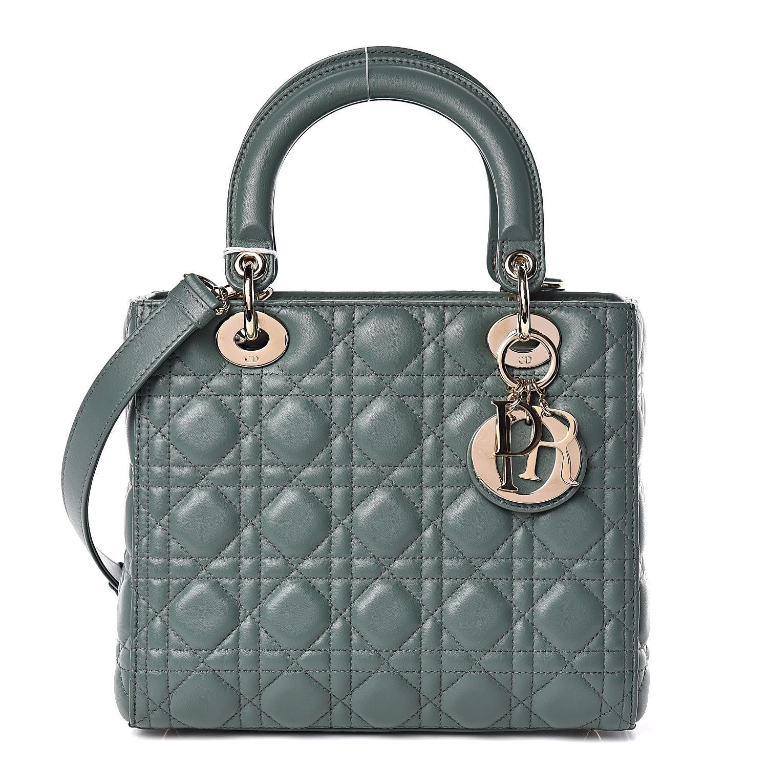 Christian Dior Lambskin Cannage Medium Lady Dior Orage 1 of 11