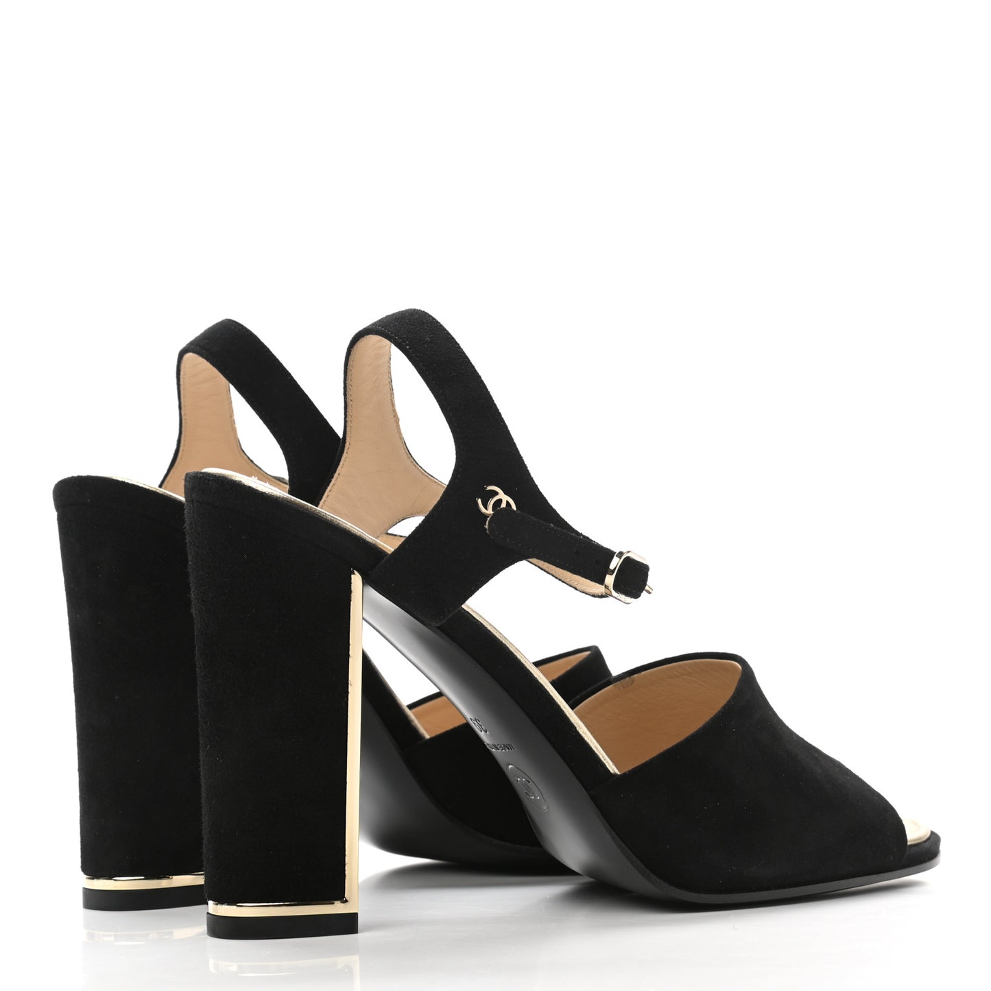 Suede Sandals 39 Black