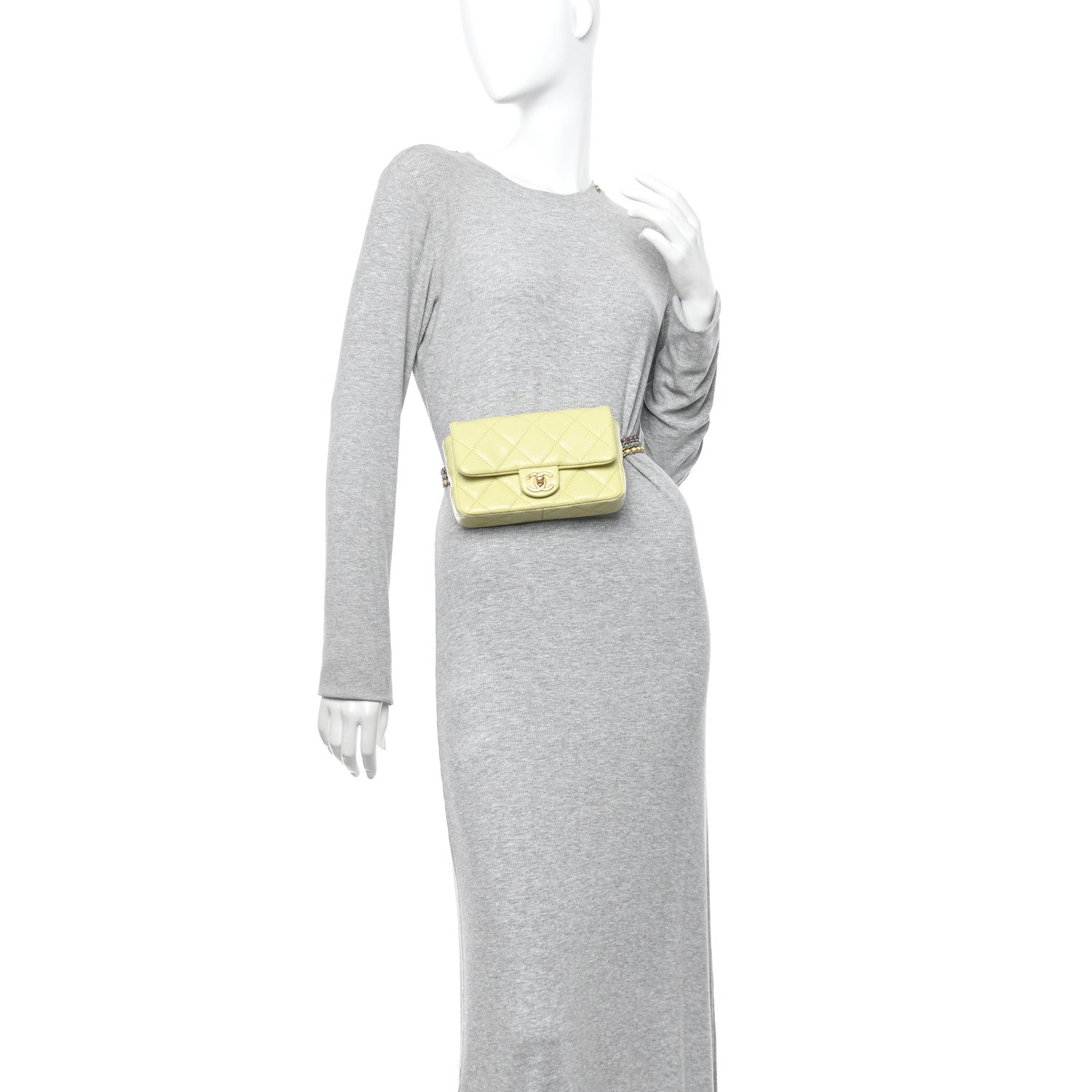 Chanel Shiny Caviar Belt Bag Light Green 2 of 10