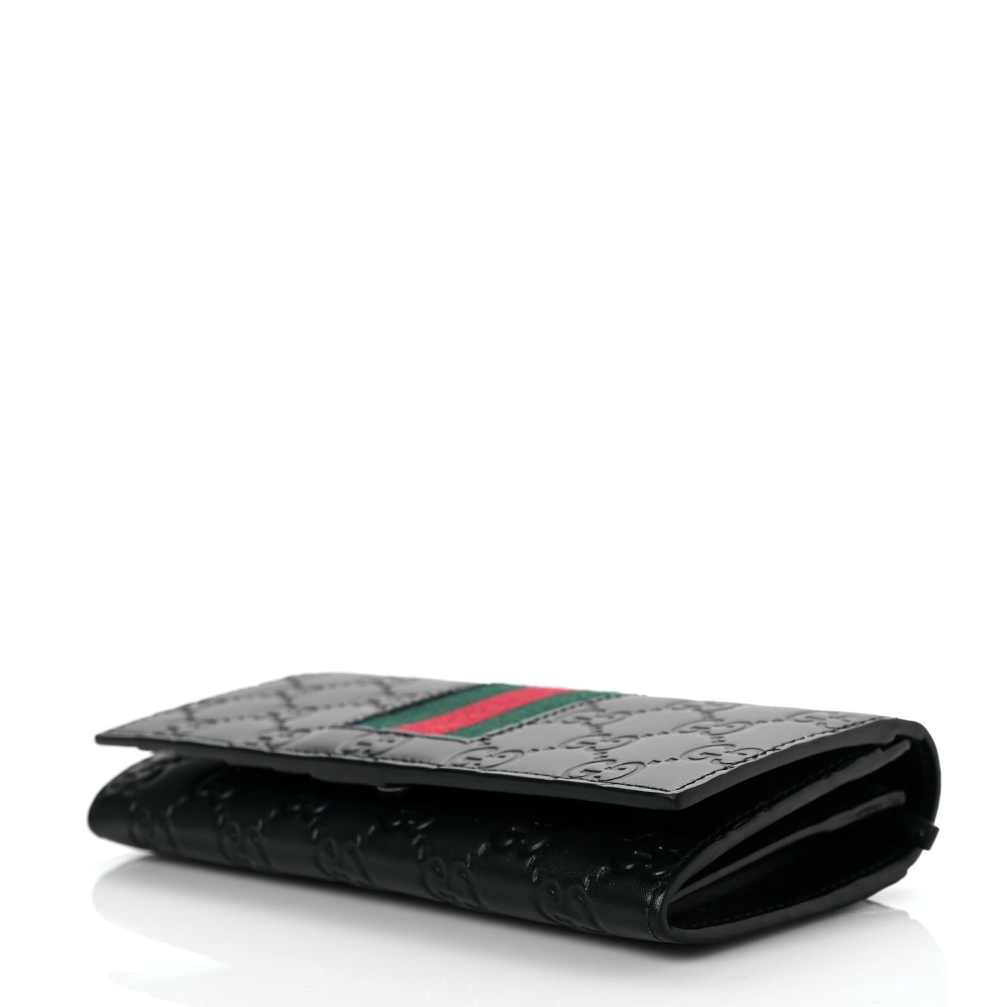 Guccissima Signature Web New Web Continental Wallet Black