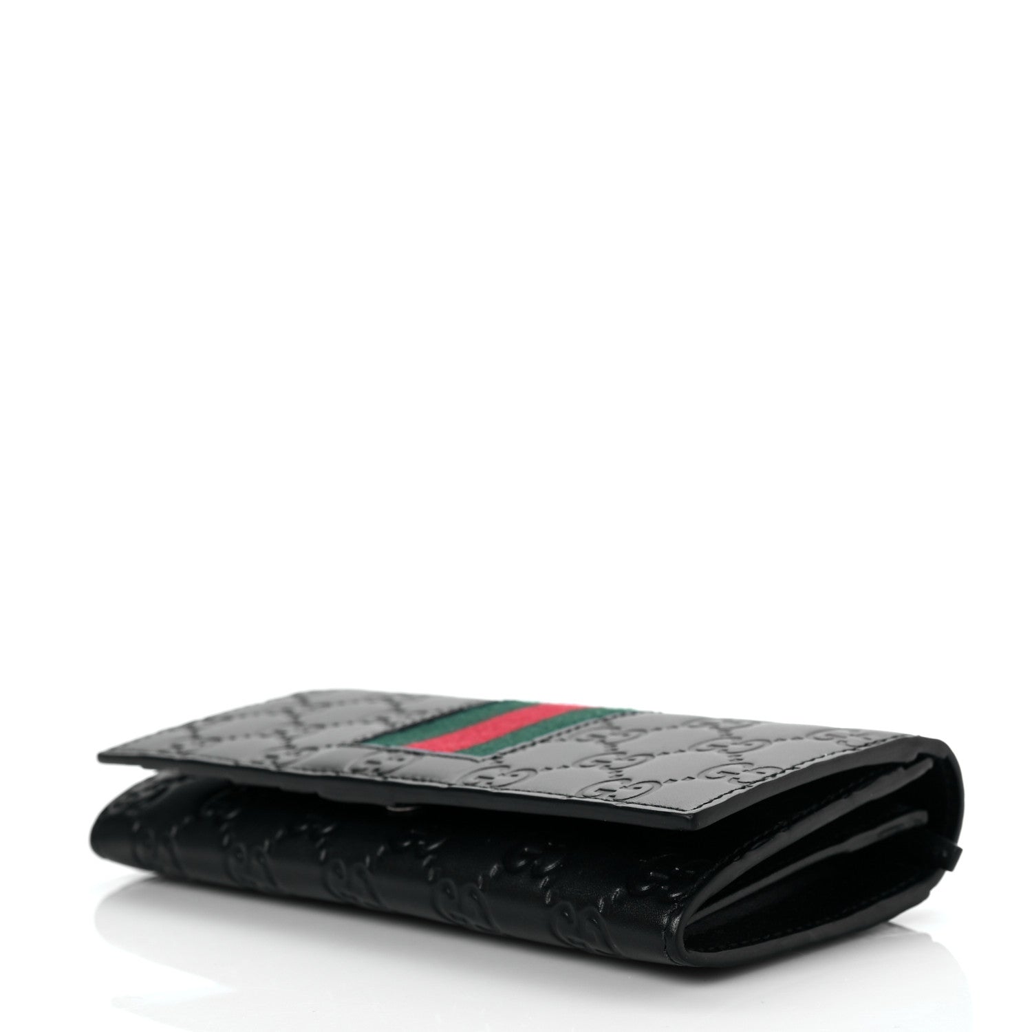 Gucci Guccissima Signature Web New Web Continental Wallet Black 7 of 10