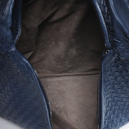 Bottega Veneta Nappa Intrecciato Maxi Veneta Hobo Navy Blue 6 of 11