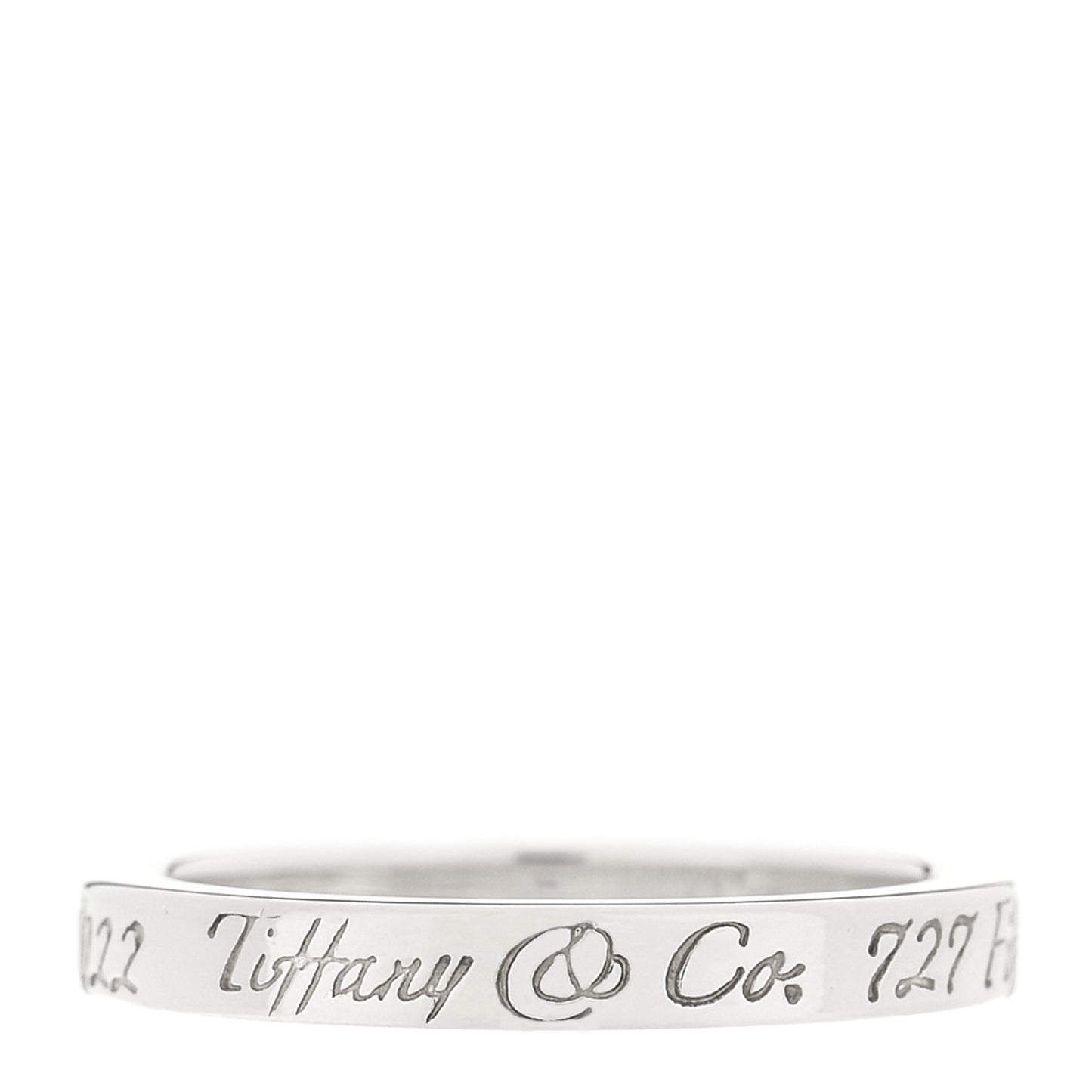 Sterling Silver Narrow Notes Ring 52 6