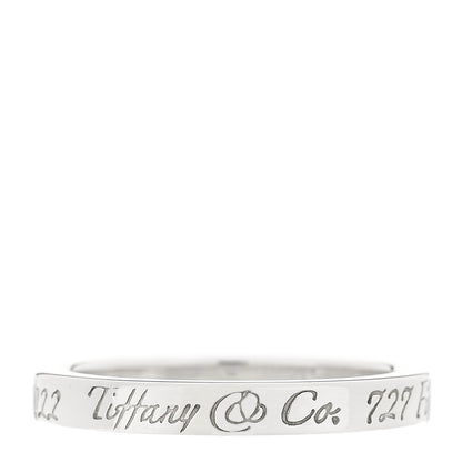 Tiffany Sterling Silver Narrow Notes Ring 52 6 3 of 4