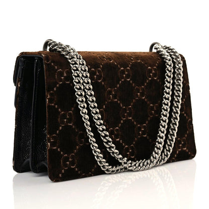 Gucci Velvet Skipper GG Monogram Small Dionysus Shoulder Bag Brown Black 3 of 15
