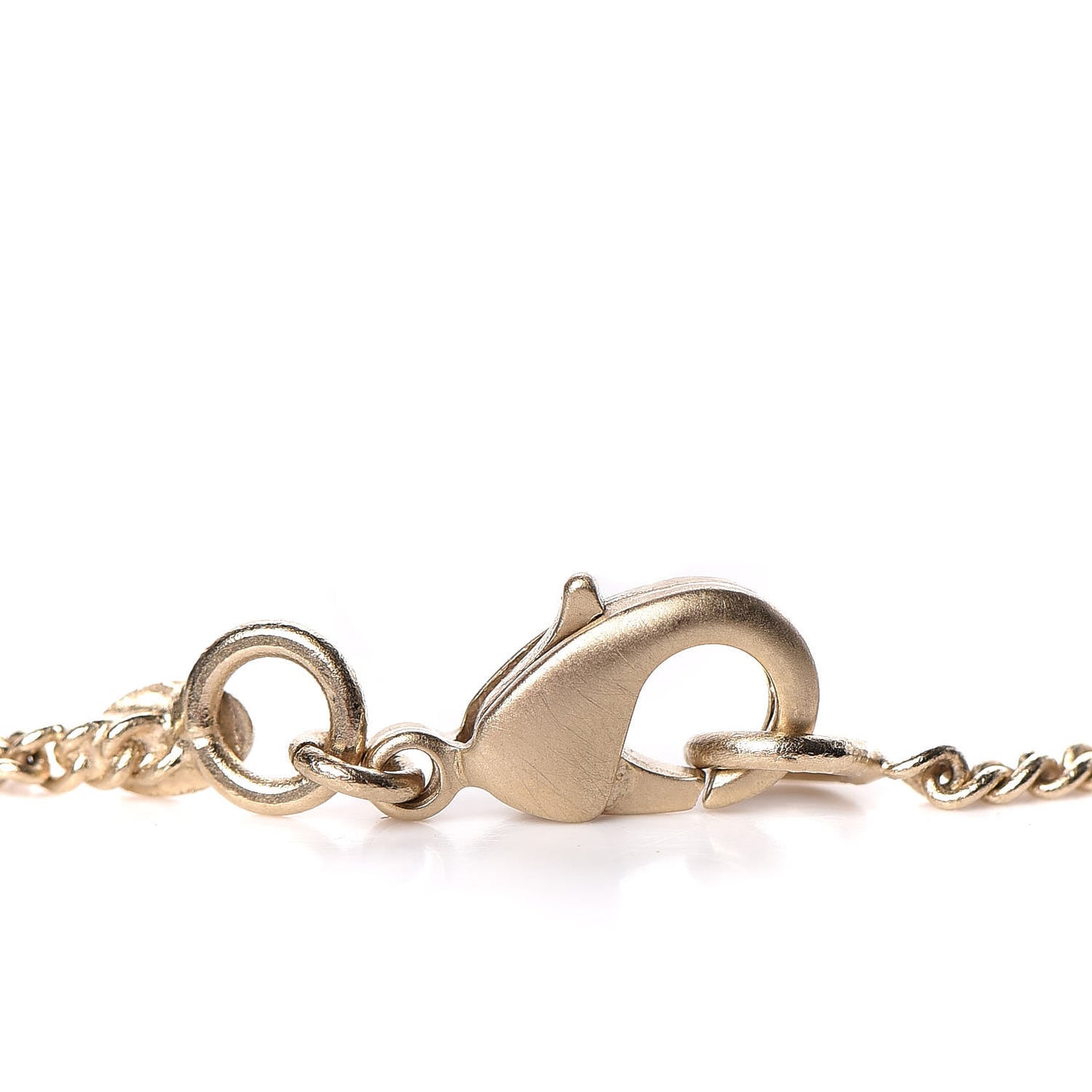 Pearl CC Lucky Charms Drop Necklace Gold