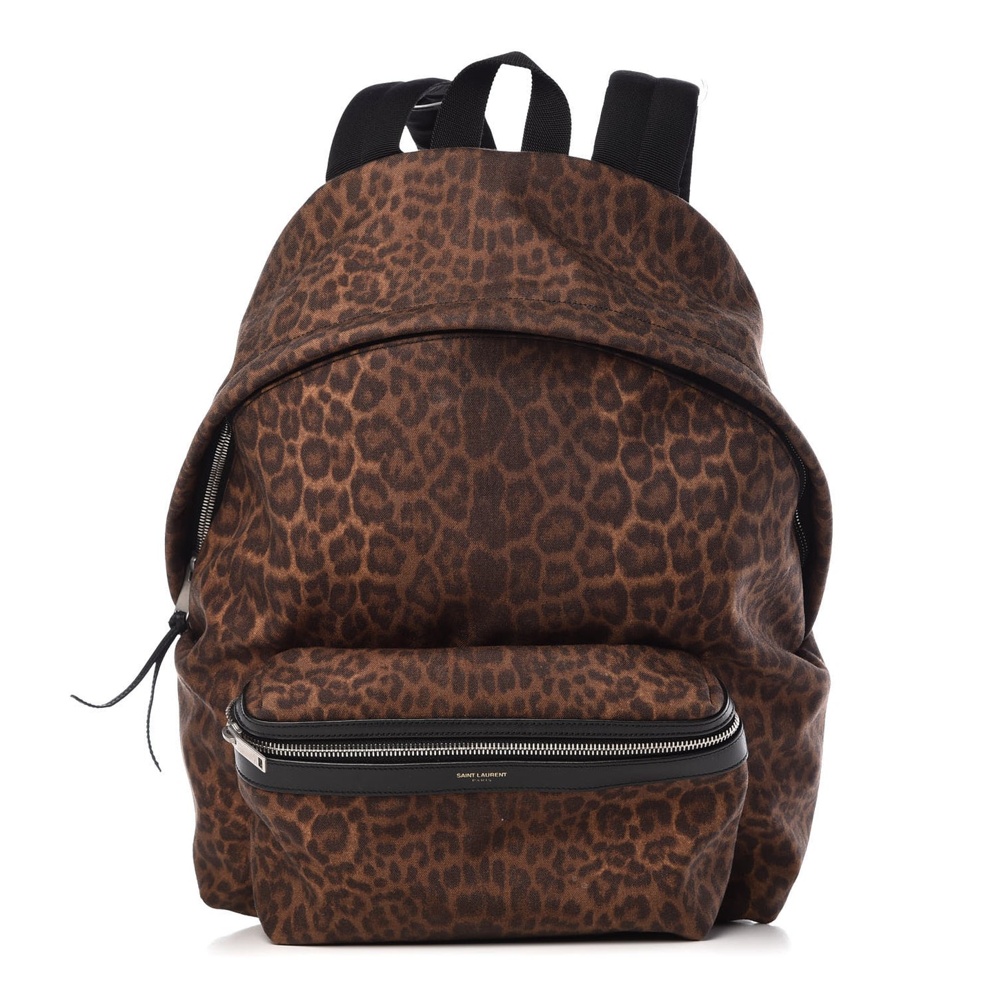 Printed Canvas Leopard Classic Hunting Backpack Brown