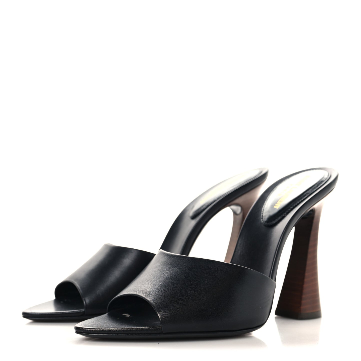 Calfskin Gippy 105 Mule Sandals 37 Black