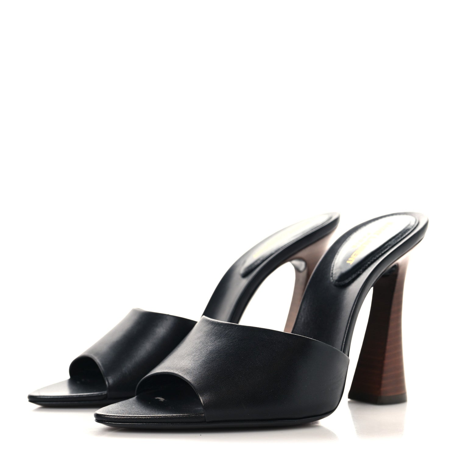 Saint Laurent Calfskin Gippy 105 Mule Sandals 37 Black 4 of 10