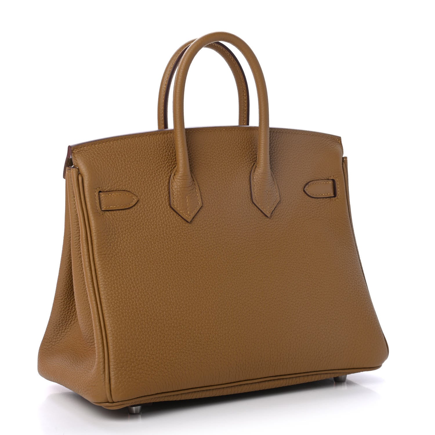Hermes Togo Verso Birkin 25 Bronze Dore Bleu Brume 2 of 10