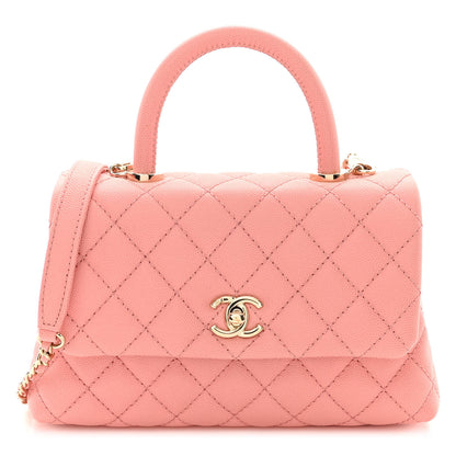 Chanel Caviar Quilted Mini Coco Handle Flap Pink 1 of 11