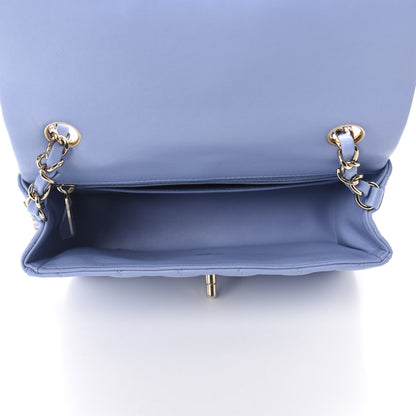 Chanel Lambskin Quilted Mini Rectangular Flap Light Blue 5 of 11