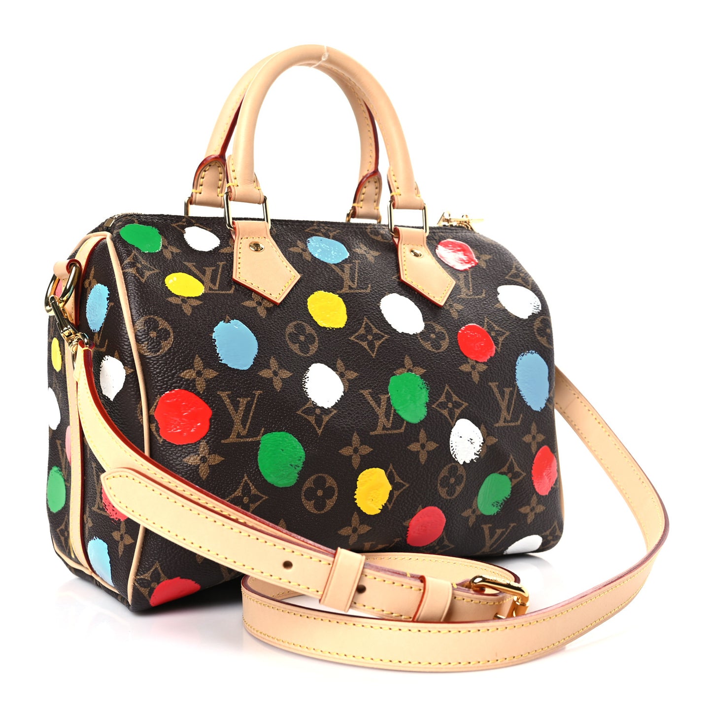 LV X YK Monogram Speedy Bandouliere 25 Multicolor