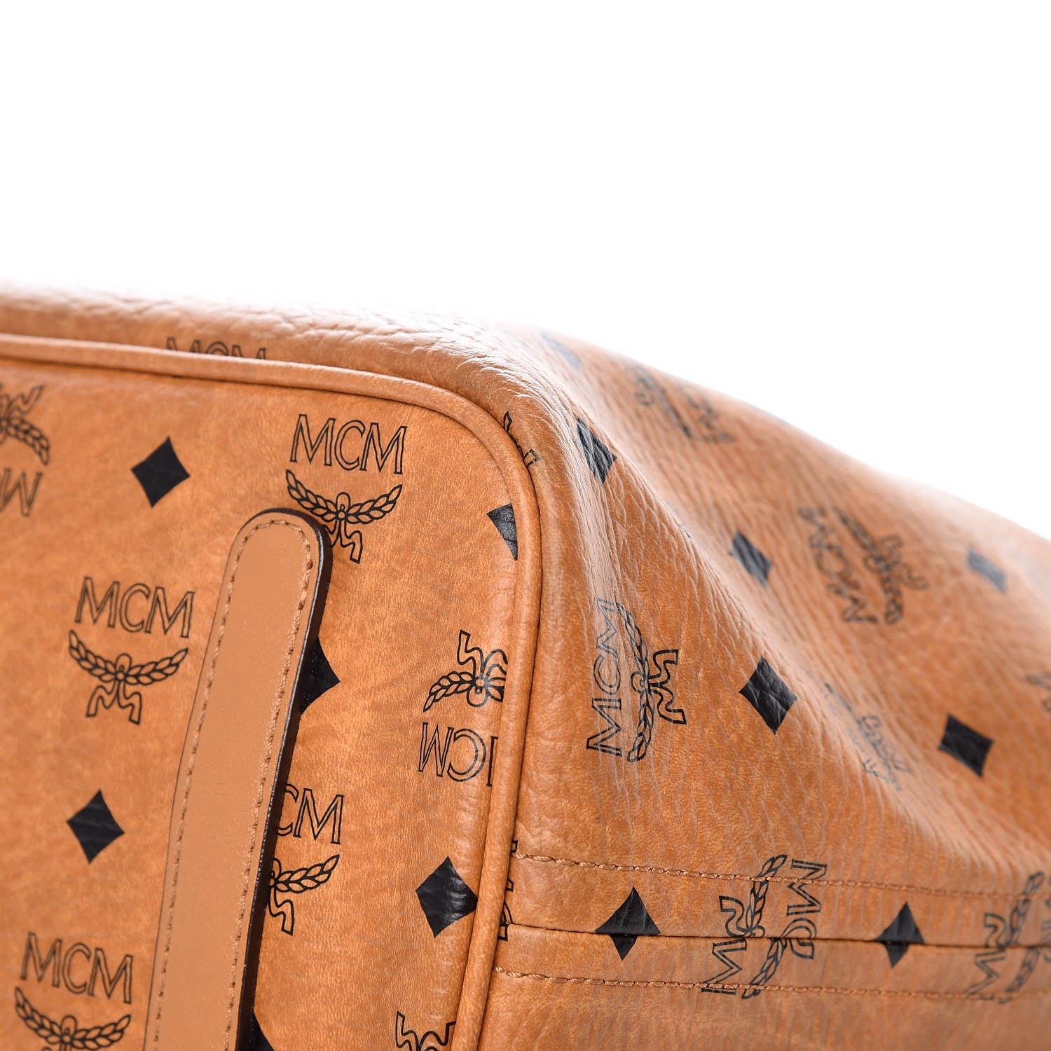 MCM Visetos Shopper Tote Cognac 12 of 12