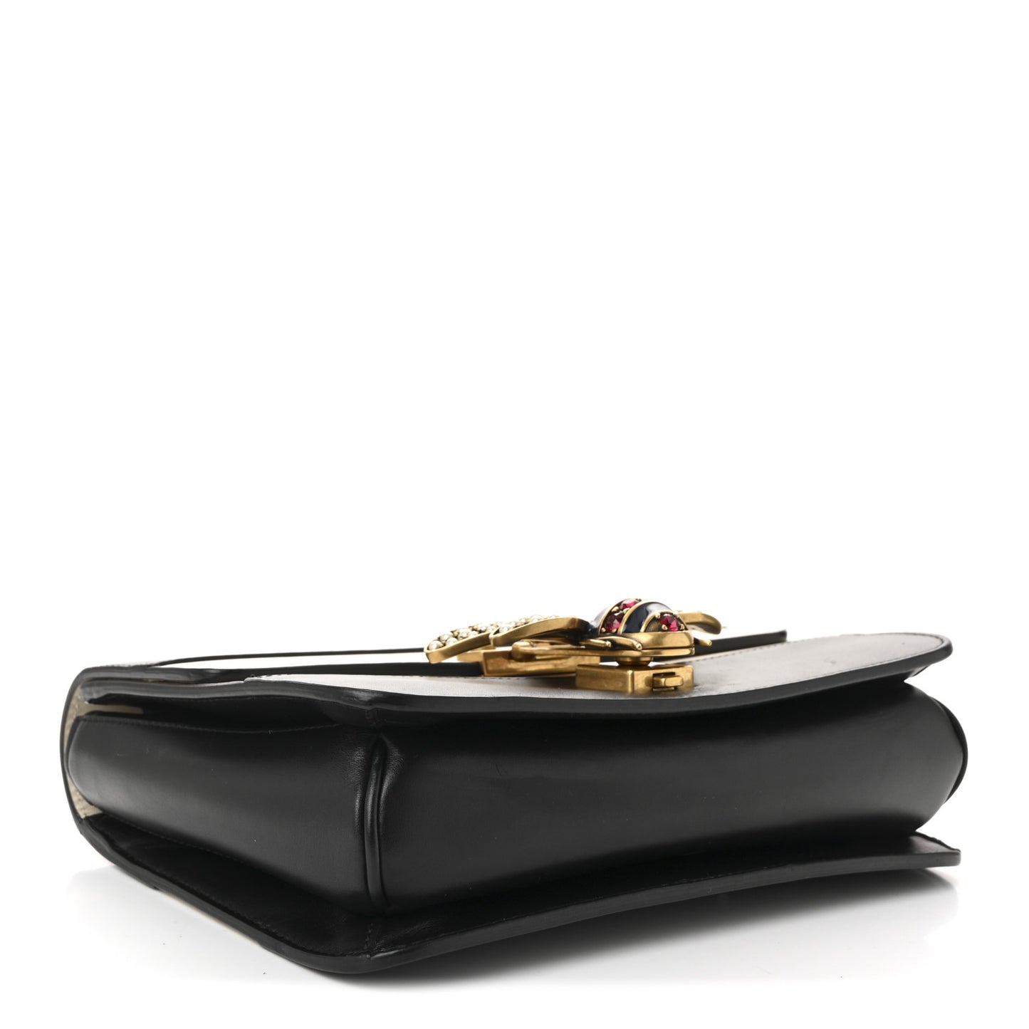Calfskin Sylvie Web Queen Margaret Shoulder Bag Mystic White Black