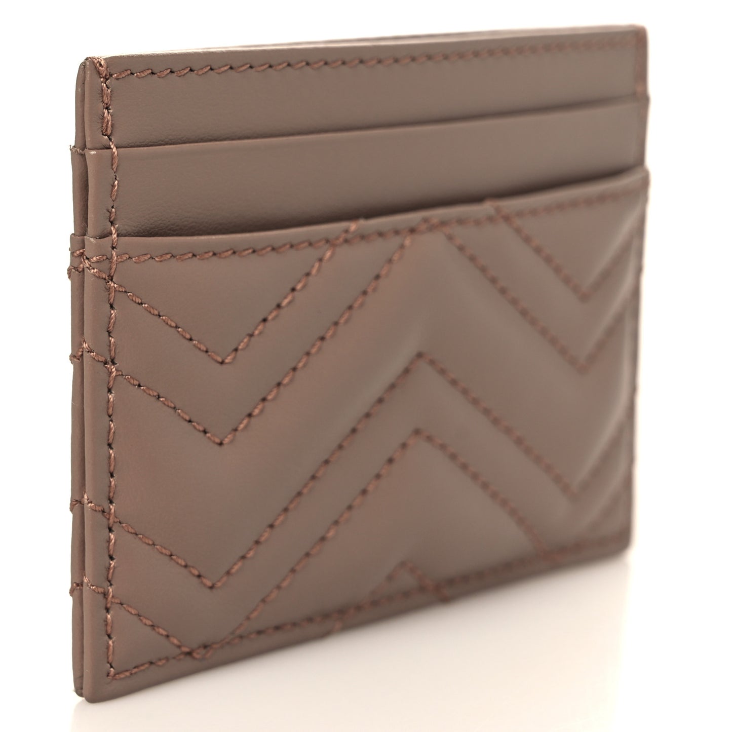 Calfskin Matelasse GG Marmont Card Holder Porcelain Rose