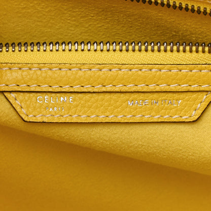 Celine Drummed Calfskin Mini Luggage Citron 6 of 19