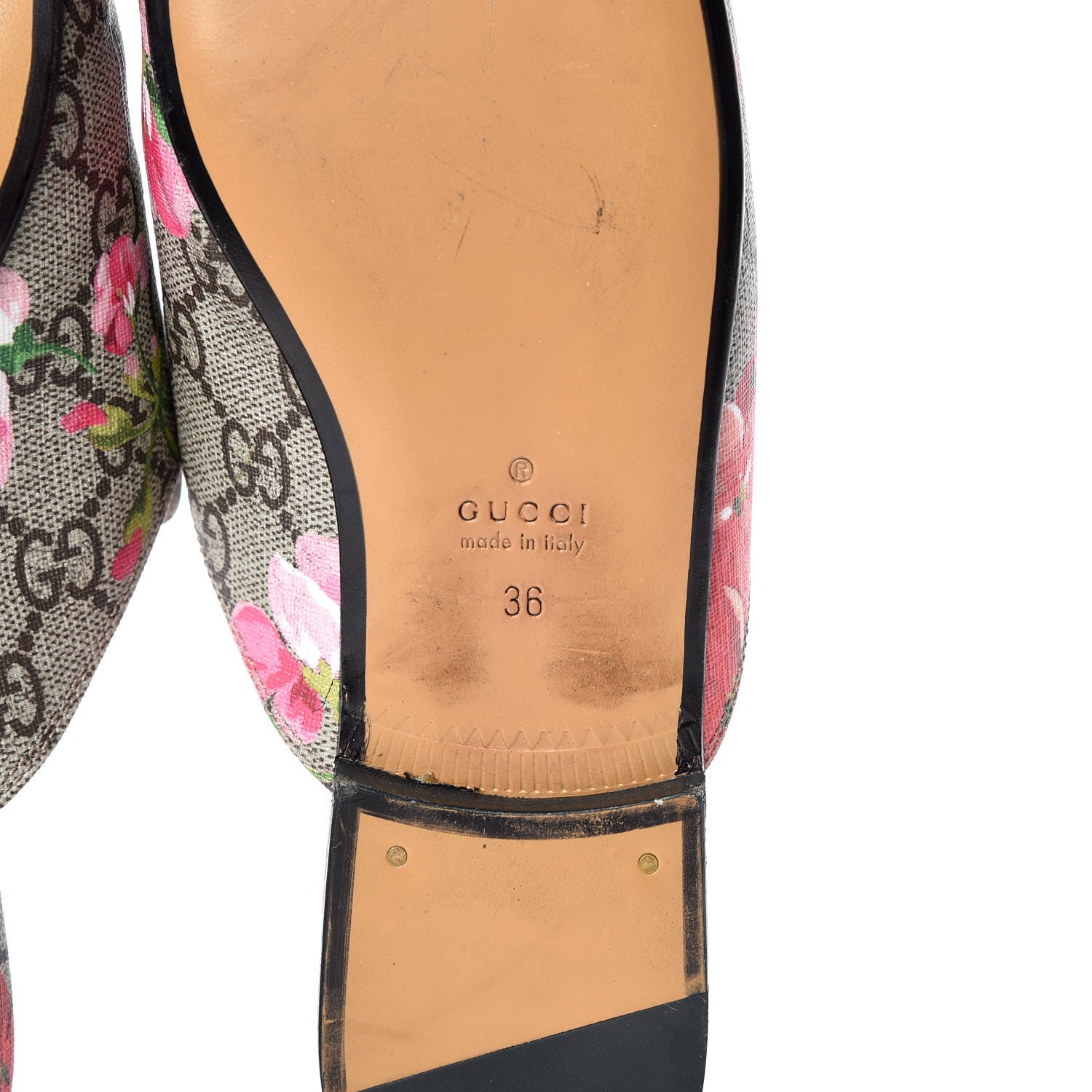 Gucci GG Supreme Monogram Blooms Womens Princetown Slippers 36 Beige Multicolor Dry Rose 8 of 13