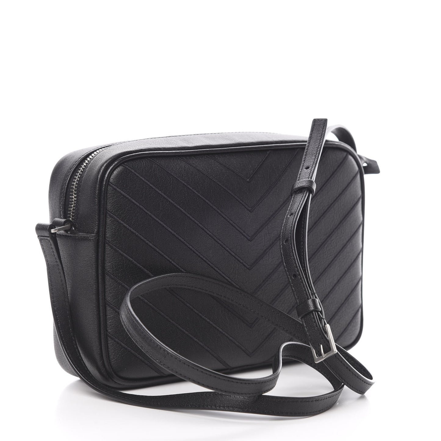 Calfskin Studded Matelasse Monogram Lou Camera Bag Black
