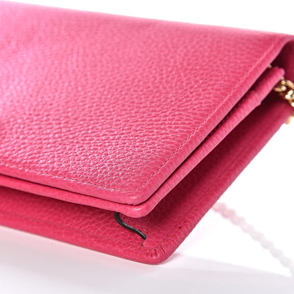 Gucci Dollar Calfskin Mini GG Marmont Chain Wallet Box Pink 7 of 9