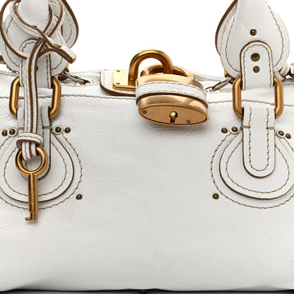 Chloe Calfskin Medium Paddington Satchel White 7 of 10