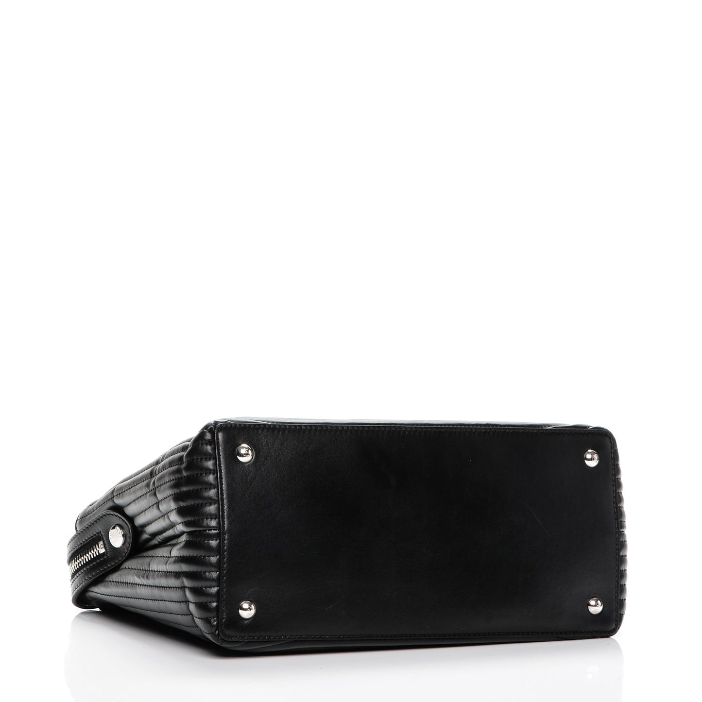Shiny Nappa Trapuntata DotCom Chain Satchel Black