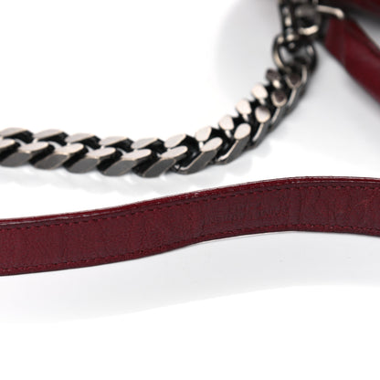 Saint Laurent Sheepskin Matelasse Chevron Large College Monogram Satchel Rouge 12 of 12
