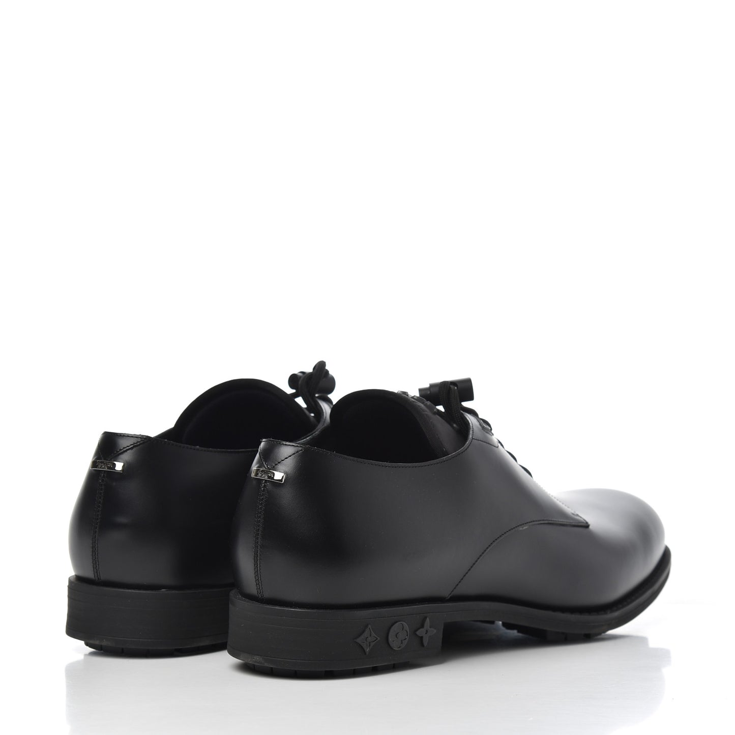 Calfskin Mens Formal Derby Shoes 11 Black