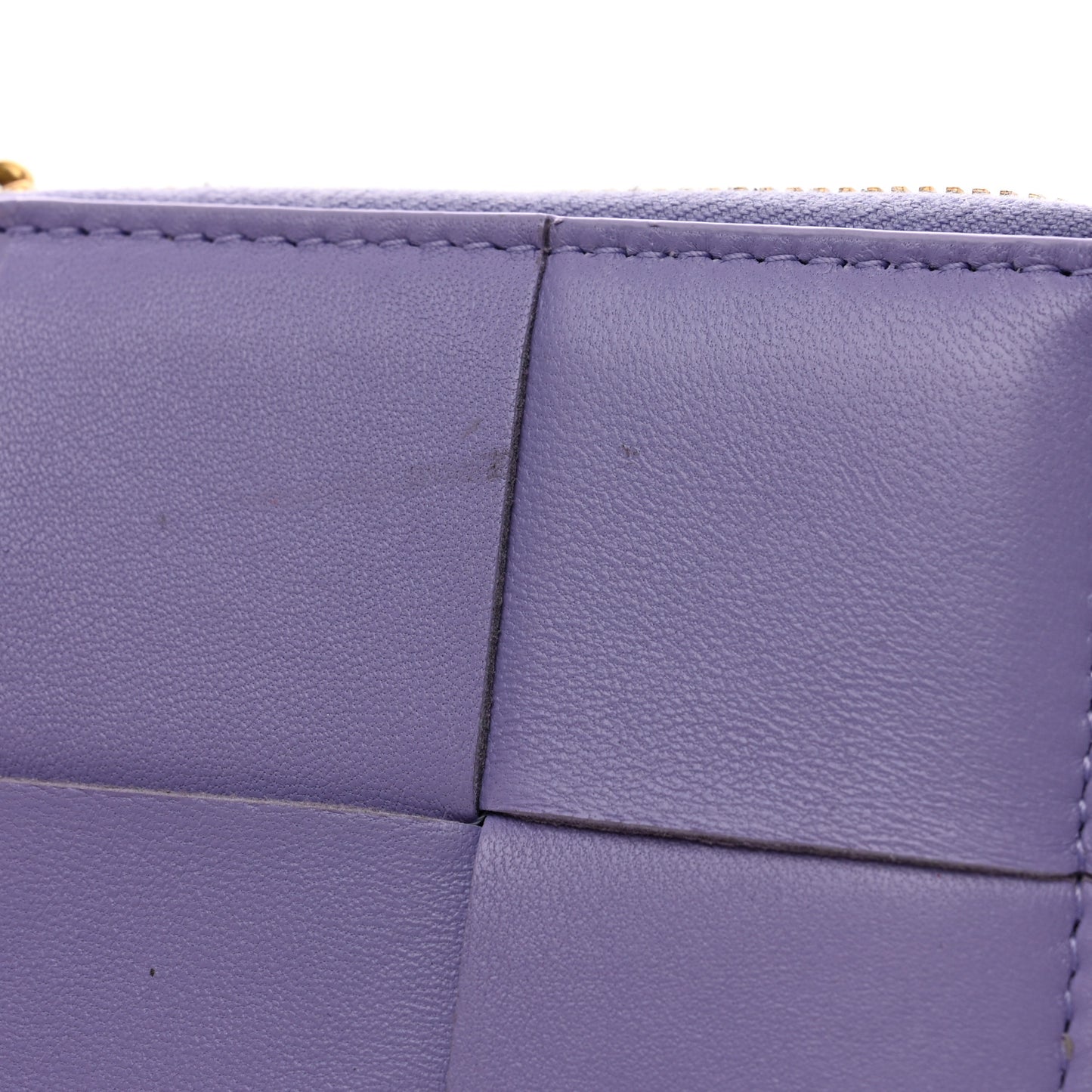 Nappa Maxi Intrecciato Zip Around Wallet Wisteria