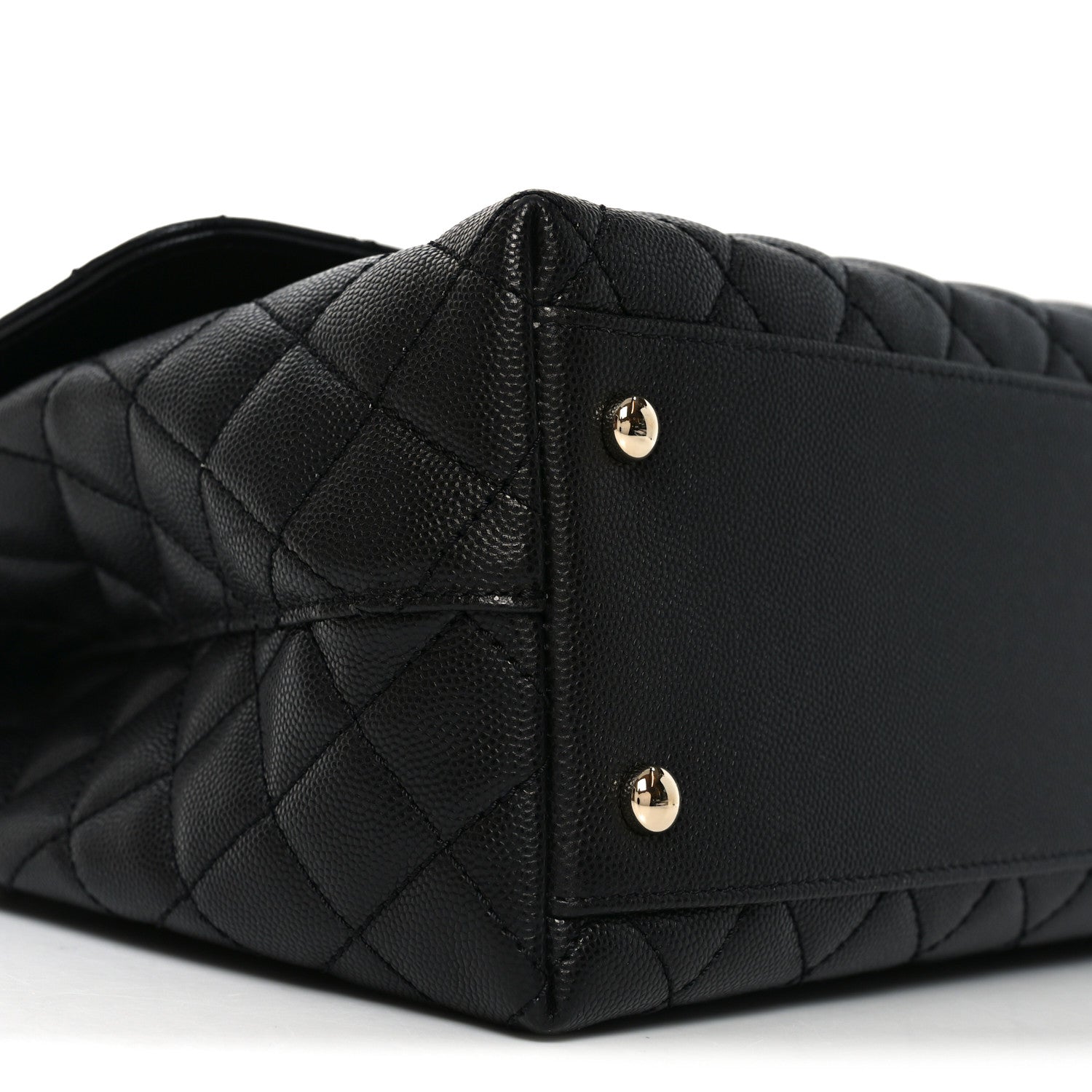 Chanel Caviar Quilted Medium Coco Handle Flap Black 9 of 10