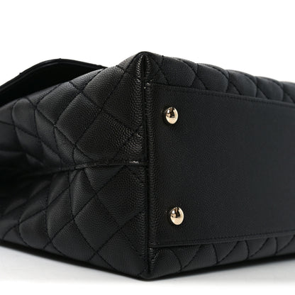 Chanel Caviar Quilted Medium Coco Handle Flap Black 9 of 10