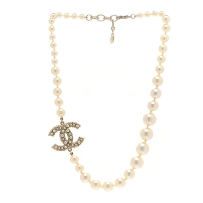Chanel Pearl CC 100th Anniversary Necklace Light Gold 3 of 7