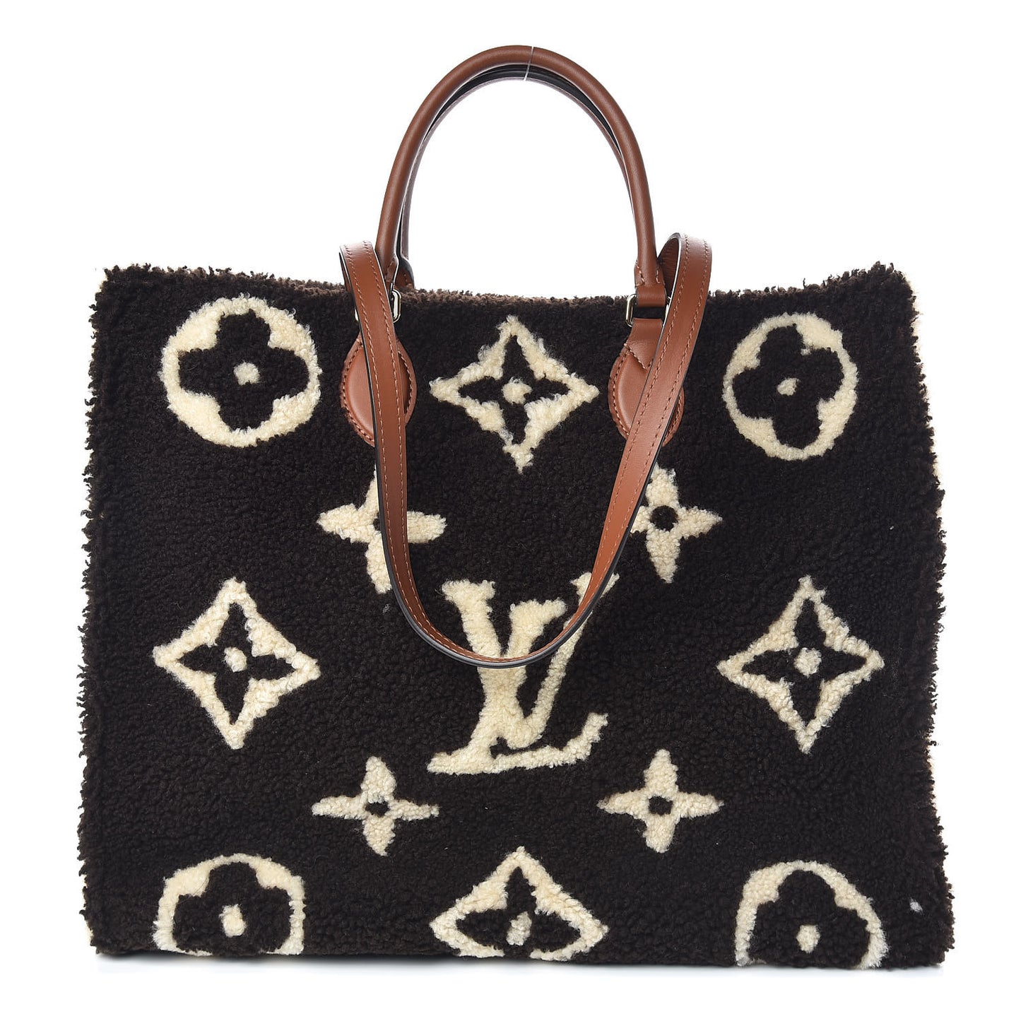 Shearling Monogram Giant Teddy Onthego GM Black White
