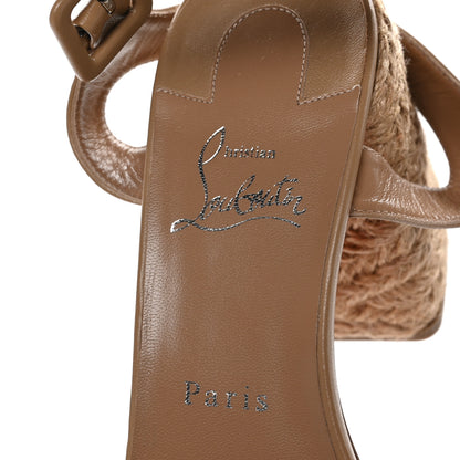 Christian Louboutin CHRISTIAN LOUBOUTIN Nappa Calakala 70 Platform Sandals 40 Toffee 6 of 8
