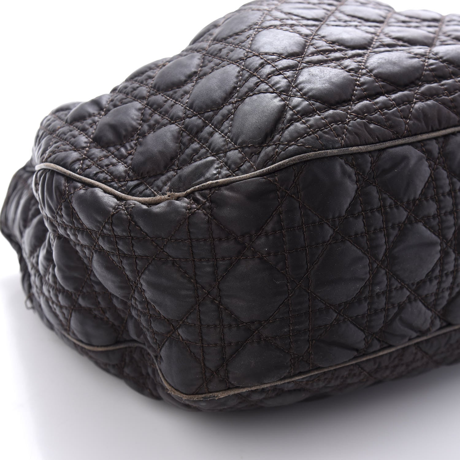 Christian Dior Nylon Cannage Shopper Tote Black 14 of 15
