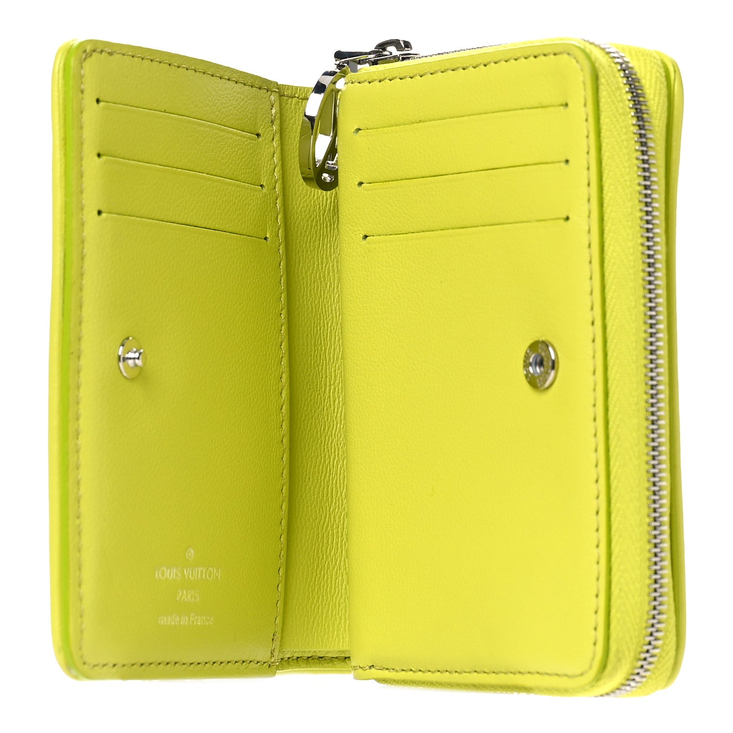 Louis Vuitton Lambskin Embossed Monogram Lou Coussin Wallet Acid Green 6 of 12