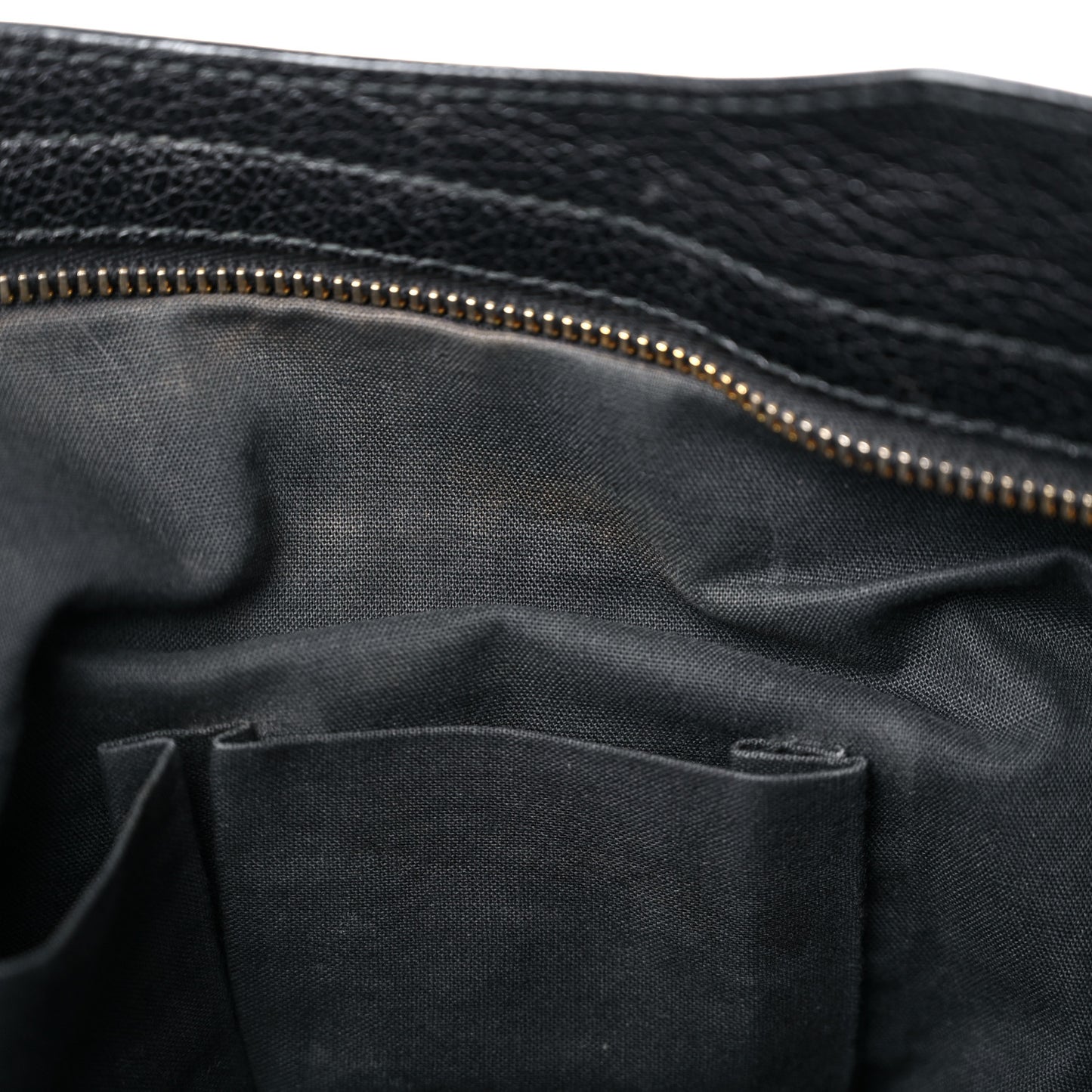 Chevre Gold Metallic Edge Hardware City Black