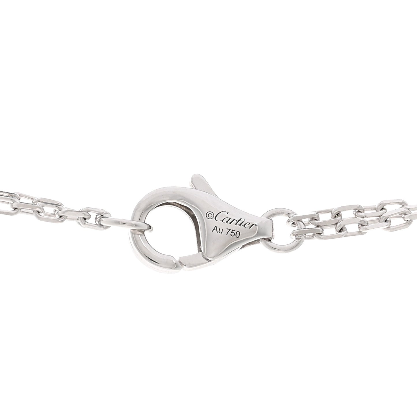18K White Gold 2 Diamond LOVE Necklace