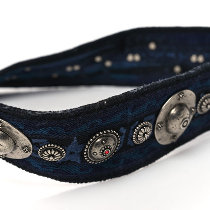 Christian Dior Canvas Embroidered Studded KaleiDiorscopic Adjustable Shoulder Strap Blue 5 of 5
