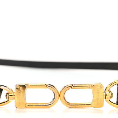 Louis Vuitton LOUIS VUITTON Calfskin 16mm Adjustable Shoulder Strap Black 3 of 3