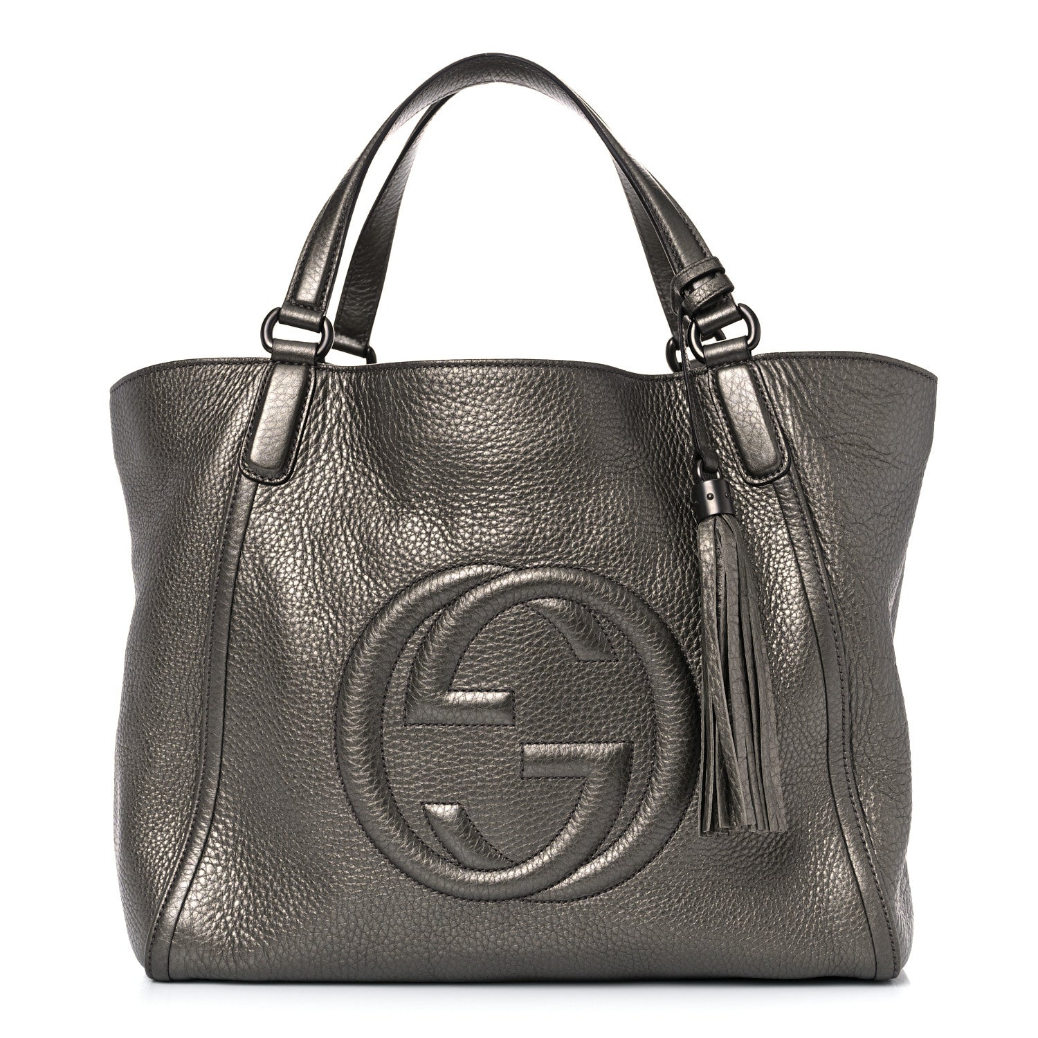 Gucci Metallic Cellarius Calfskin Medium Soho Shoulder Bag Sasso 1 of 13