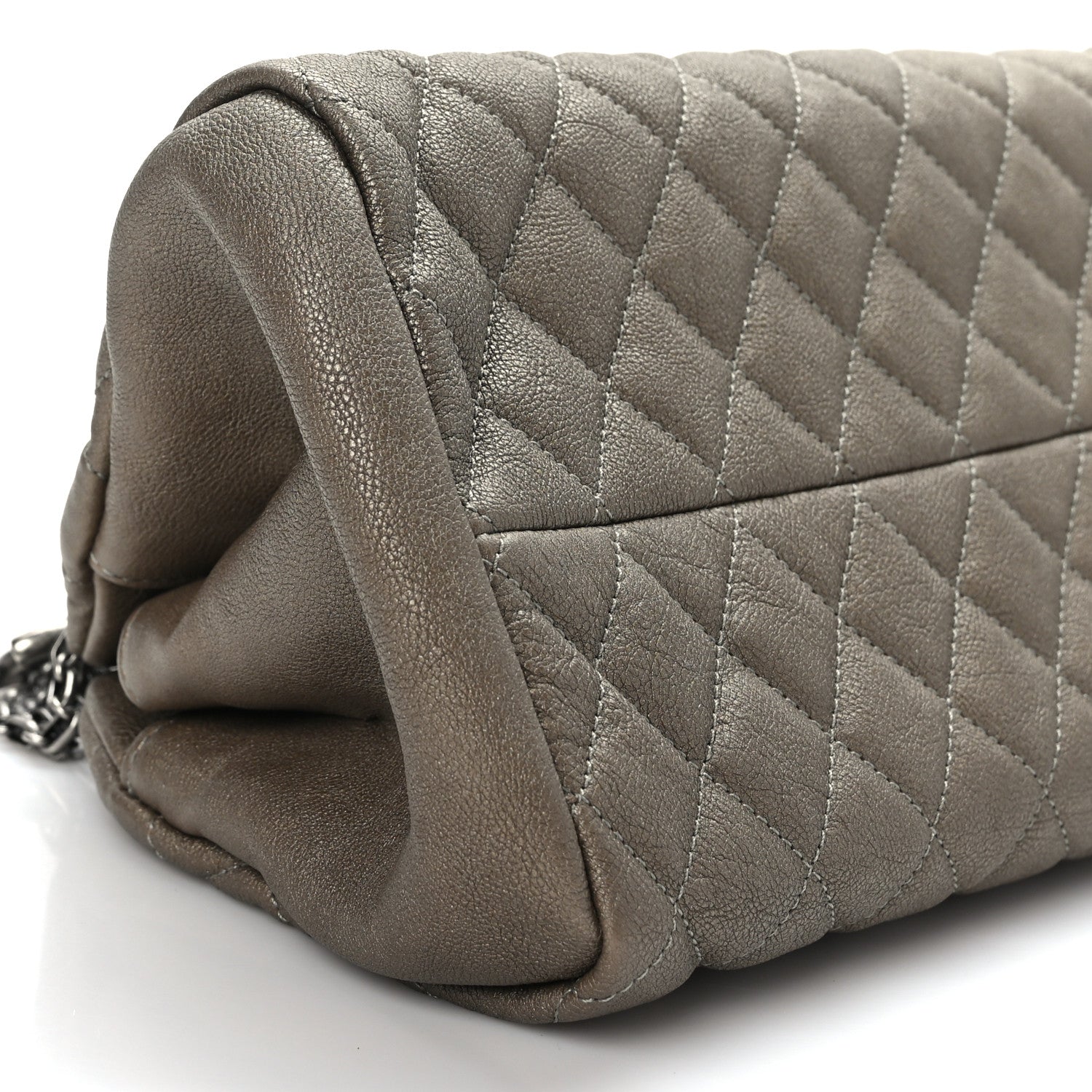 Chanel Metallic Caviar Quilted Medium Just Mademoiselle Beige 9 of 10