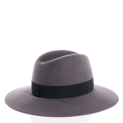 Saint Laurent Rabbit Felt Fedora Size 58 Gray 4 of 5
