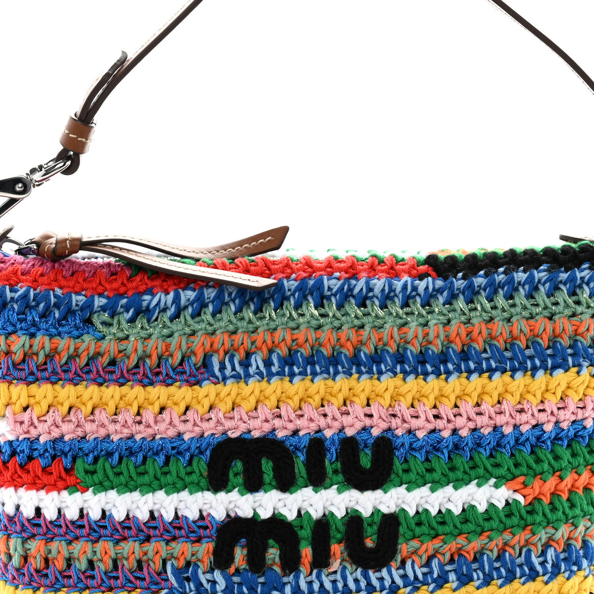 Miu Miu Fabric Crochet Pouch Multicolor 8 of 11